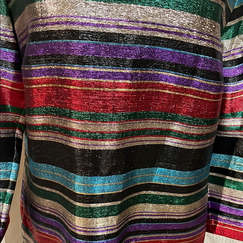 Trina Turk Metallic Striped‎ Shift Dress - Picture 13 of 13